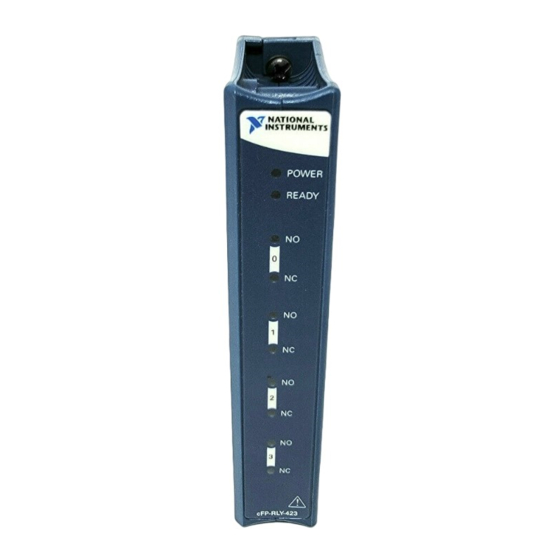 User Manuals: NI FieldPoint cFP-RLY-423 Relay Module