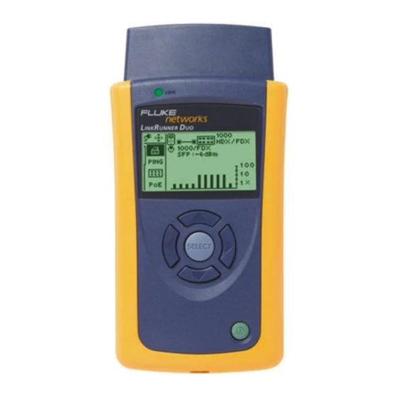 Fluke LinkRunner Duo Quick Reference Manual