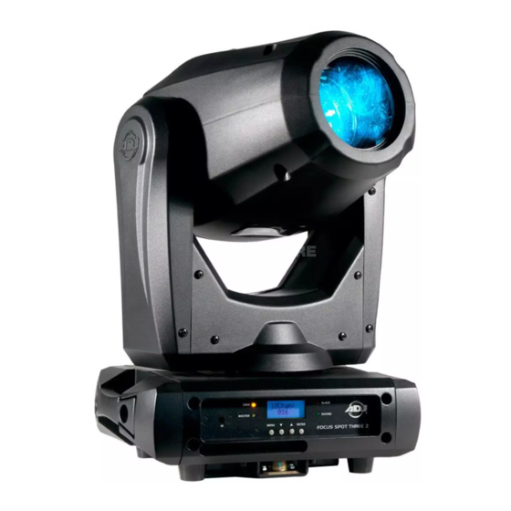 ADJ FOCUS SPOT THREE Z User Instructions