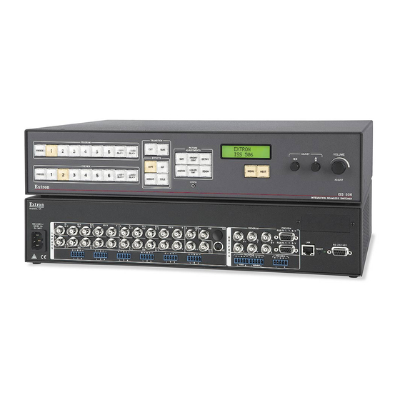 Extron electronics ISS 506 Setup Manual