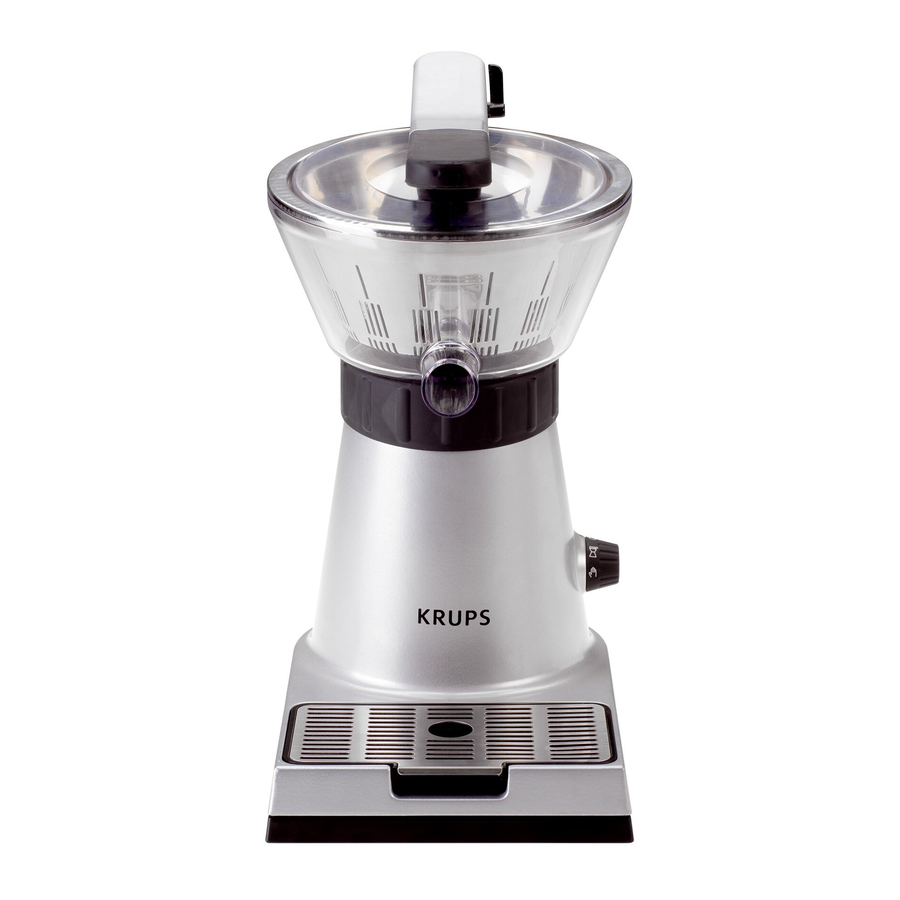 KRUPS CITRUS EXPERT ZX7000 - Electric Acrylic Citrus Juicer Manual