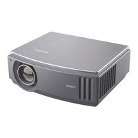 SONY VPL-AW10 - Bravia Home Theater Lcd Projector Operating Instructions Manual