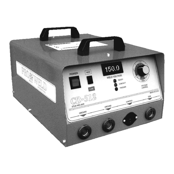 Pro-Weld CD-512 Manuals