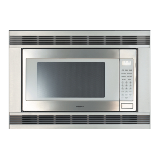 Gaggenau BM28 Use And Care Manual