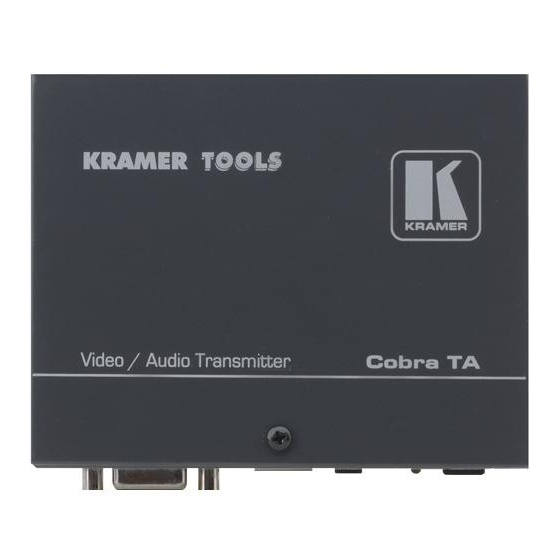 Kramer TA User Manual