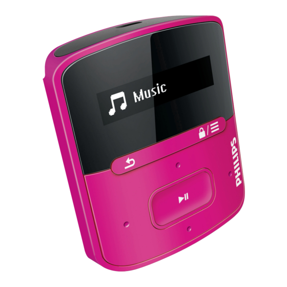 Philips SA4VBE08KF/12 Manuals