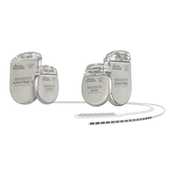 Boston Scientific WaveWriter Alpha Series Directions For Use Manual