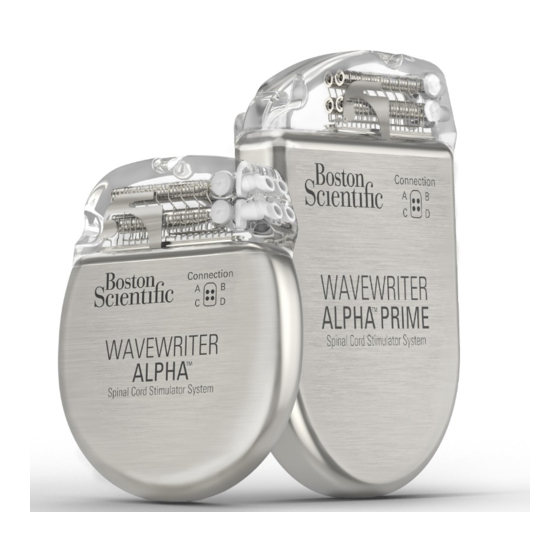 Boston Scientific WaveWriter Alpha Series Manual