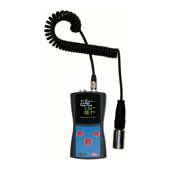 MMF VM23 Vibration Meter Manuals