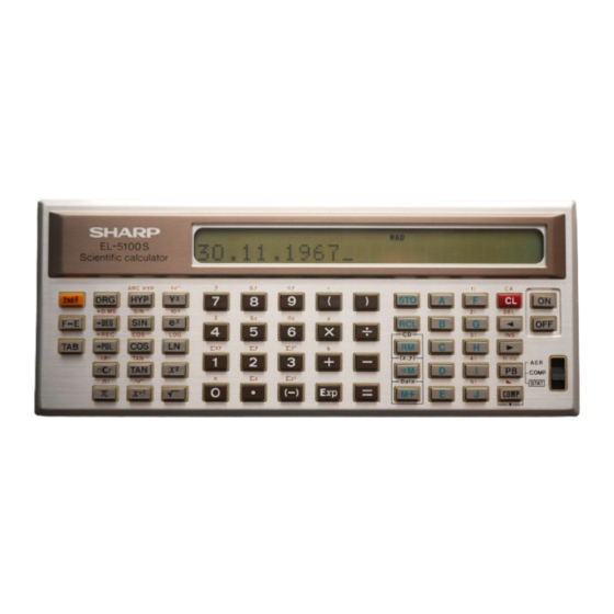 Sharp EL-5100S Service Manual