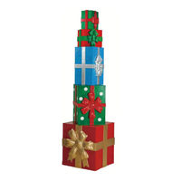 Home Accents Holiday 8 FT GIANT-SIZED LED GIFT BOXES Setup Instructions