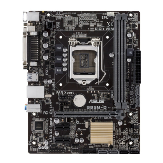 Asus B85M-D Quick Start Manual