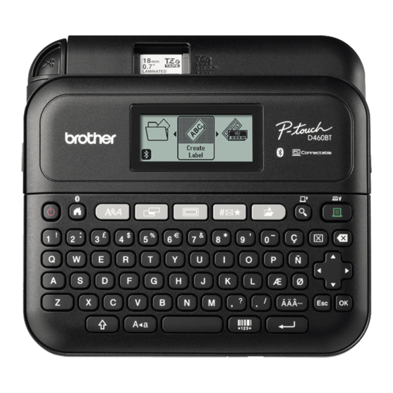 Brother TZe TAPE P-touch PT-D460BT Quick Start Manual