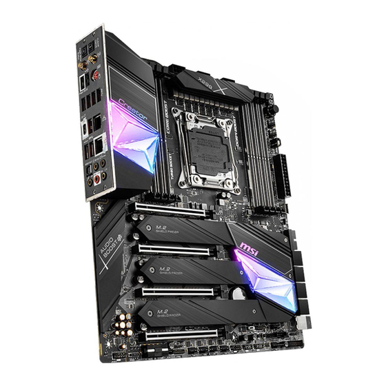 MSI Creator X299 Quick Start Manual