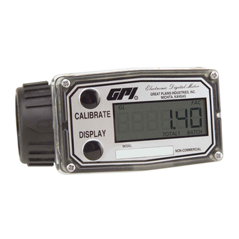 GPI 03 Digital Flow Meter Manuals