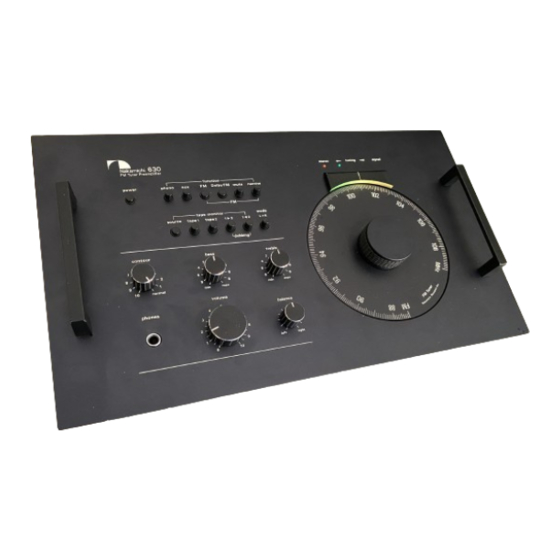 Nakamichi 630 Operating Instructions Manual