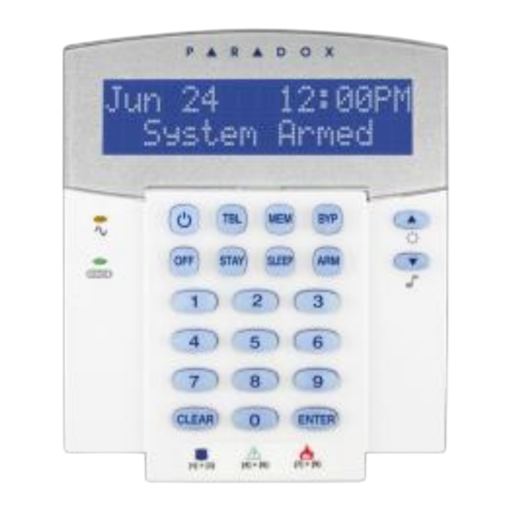Paradox K10LEDV User Manual