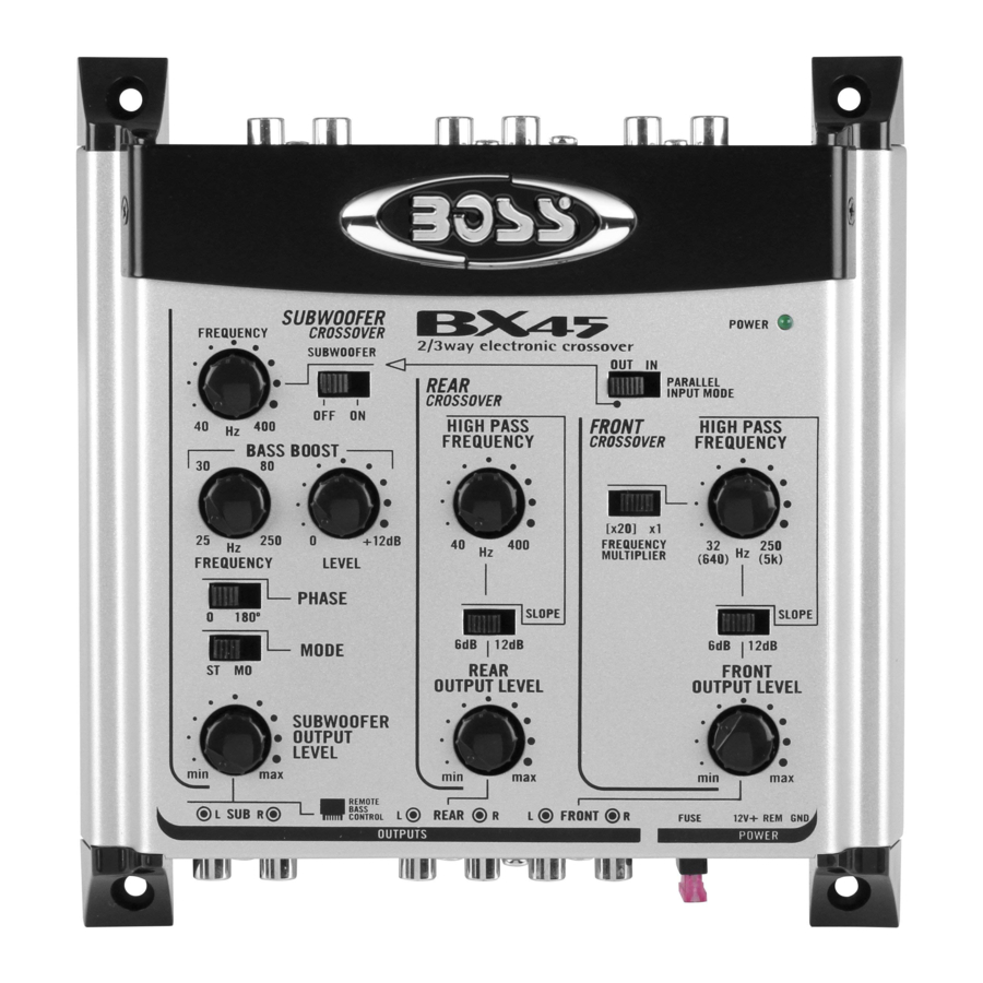 Boss Audio Systems BX45 Manual