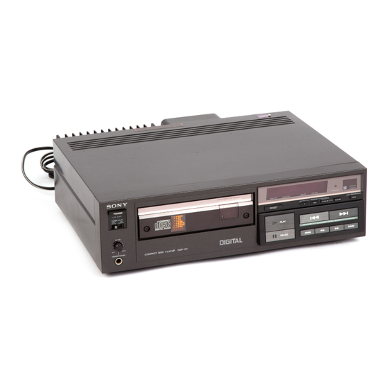 Operation Manual Sony CDP 2700 1 Édition french