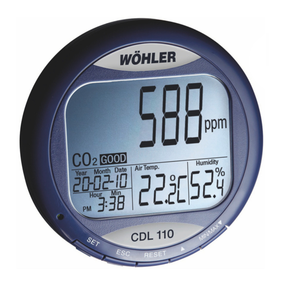 Wohler CDL 110 Operating Manual