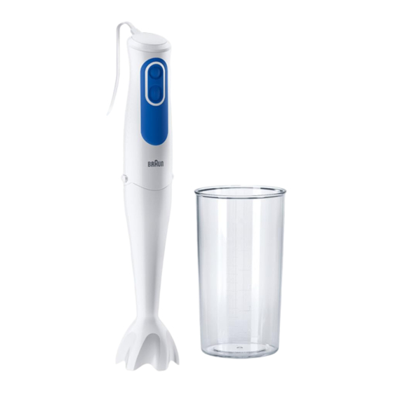 Braun MQ3000 Smoothie+ Quick Start Manual