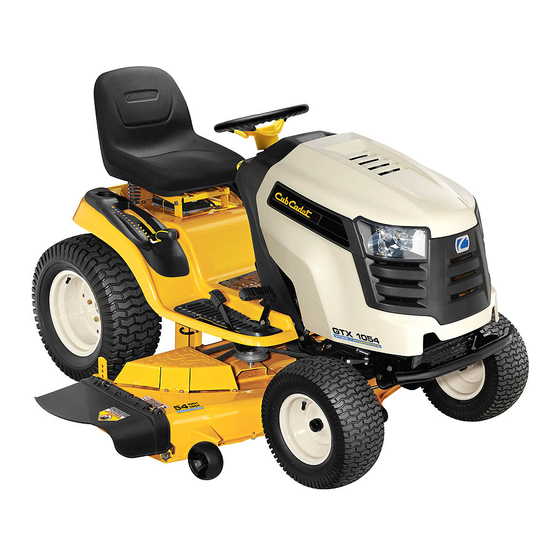Cub Cadet GT 1054 Garden Tractor Limited Warranty