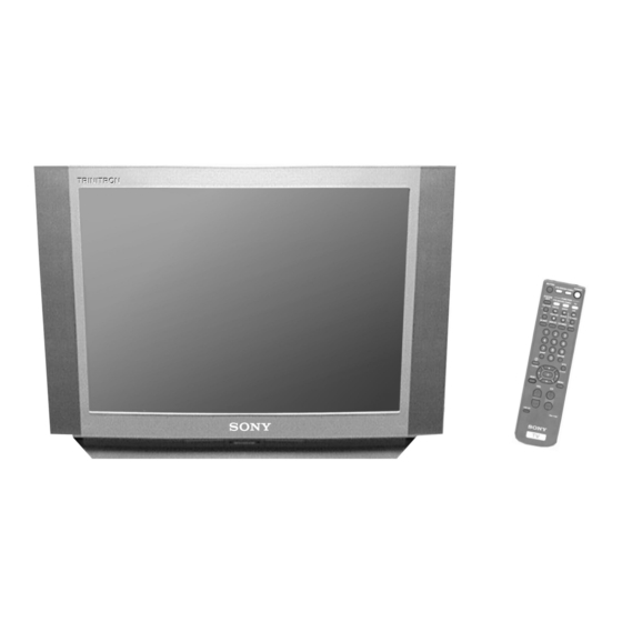 Sony FD Trinitron WEGA KV-36FV1 Service Manual