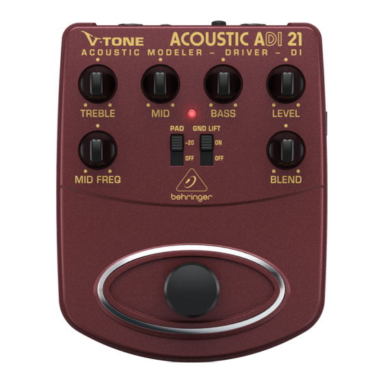 Behringer DI ADI21 Manual