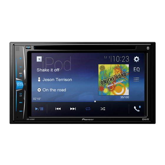 Pioneer AVH-A100DVD Operation Manual