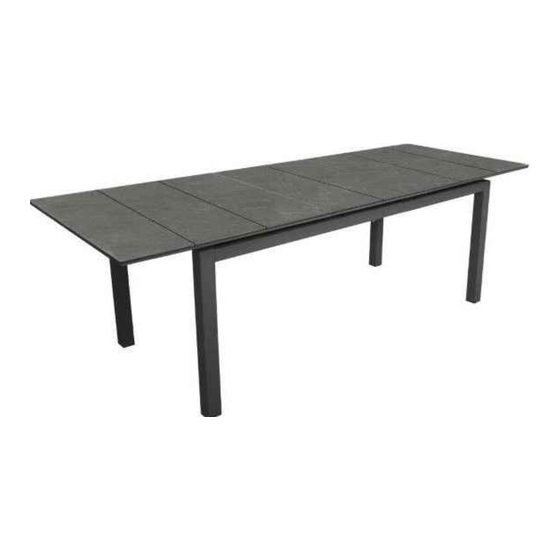 Proloisirs HIVAOA TABLE 180/240x90 LAMES ALU/CERAMIQUE Assembling Instructions