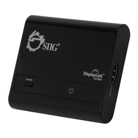 SIIG JU-HM0112-S1 Quick Installation Manual
