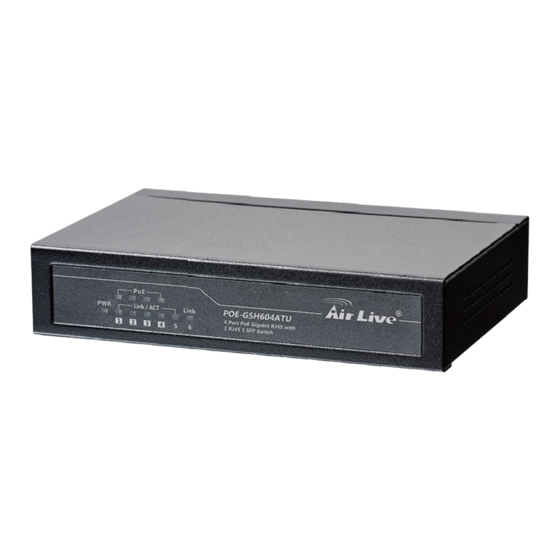 Air Live POE-GSH604ATU Quick Setup Manual