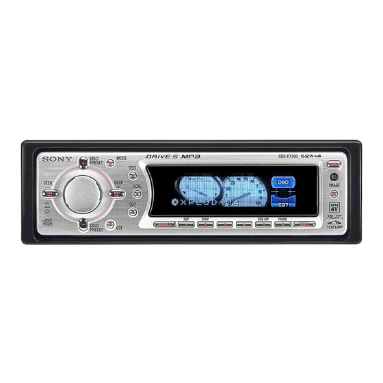 Sony CDX-F7705X Installation/Connections