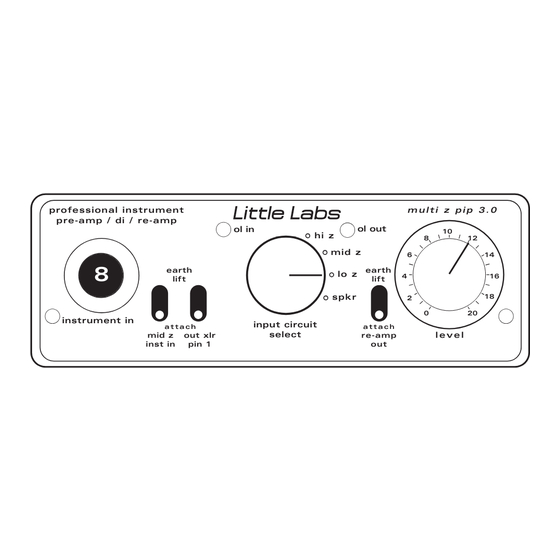 Little Labs multi z pip rev.b Operator's Manual
