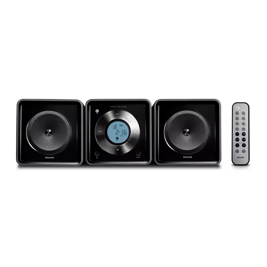 Philips MICRO HI-FI SYSTEM MC108B Manuals