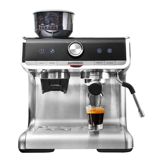 Gastroback Design Espresso Barista Pro Manual