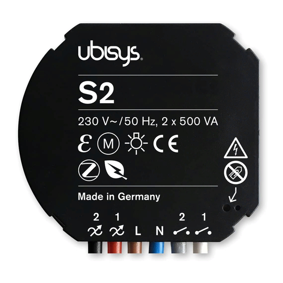 Ubisys ZIGBEE S2(-R) Reference Manual