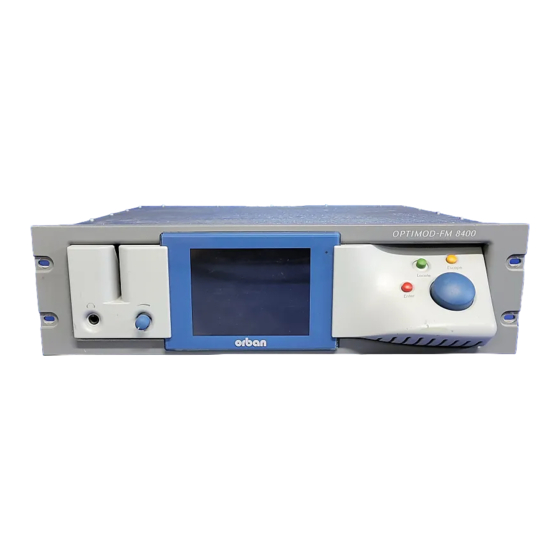 Orban OPTIMOD 8400 Operating Manual