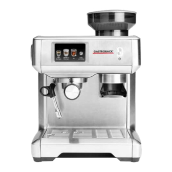 Gastroback DESIGN ESPRESSO BARISTA PRO Operating Instructions Manual