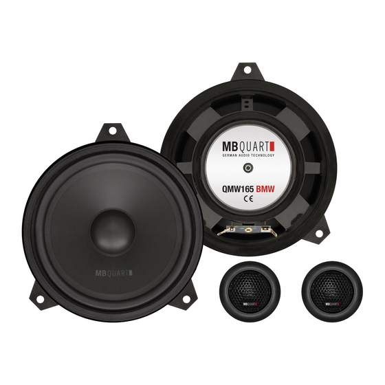 MB QUART QM165 GOLF VI Mounting & Installation