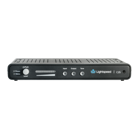 Lightspeed Cascadia C25 Quick Start Manual