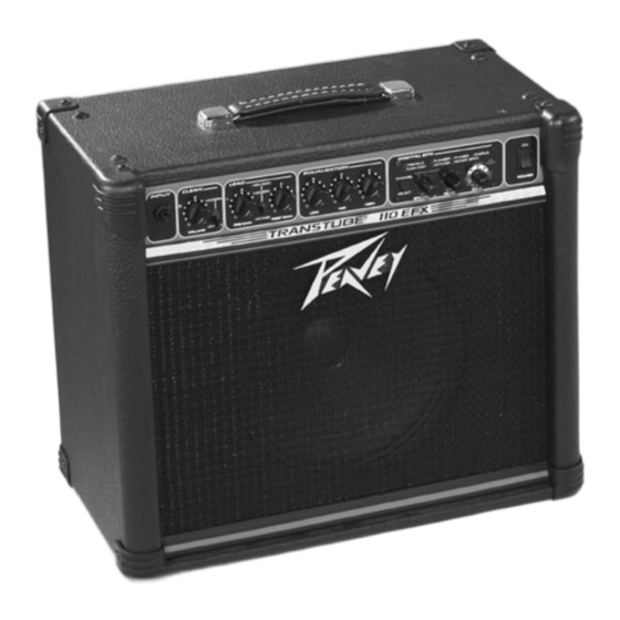 Peavey TRANSTUBE 110 EFX Operation Manual
