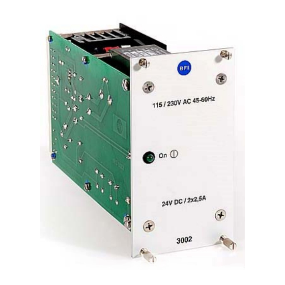 BFI Automation 3002 Manuals
