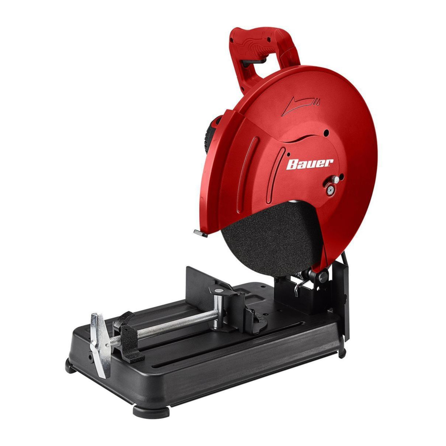 Bauer 20713E-B, 58091 - 14 in. Abrasive Cut-Off Saw Manual