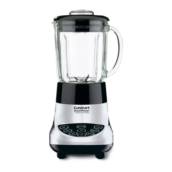 Cuisinart SmartPower SPB-7 Series Instruction And Recipe Booklet