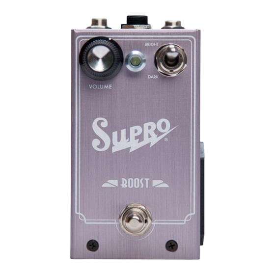 SUPRO BOOST User Manual