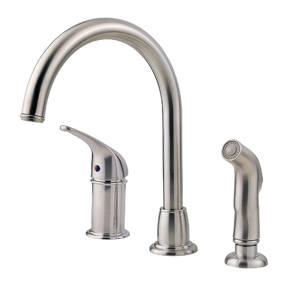 User Manuals: Pfister LF-WK1-68 Steel Kitchen Faucet