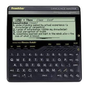 Franklin Language Master LM-6000B User Manual