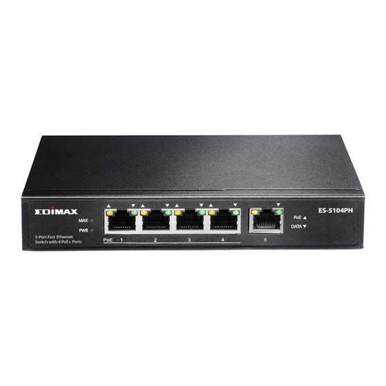 Edimax ES-5104PH Quick Installation Manual