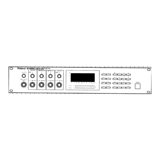 Roland E-660 Owner's Manual